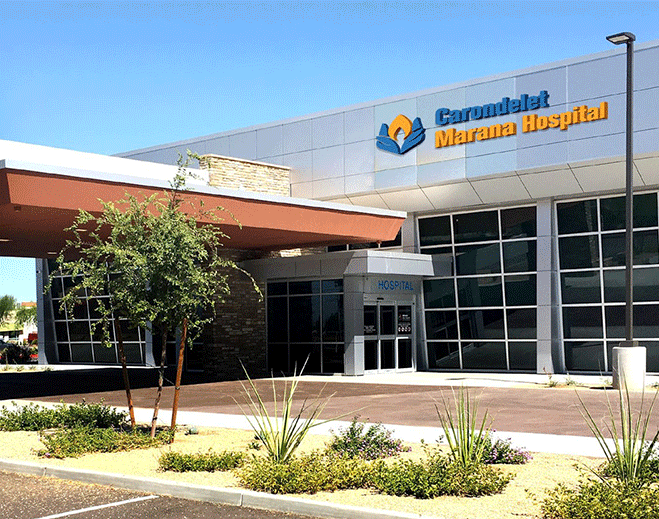 Exterior view of Carondelet Marana Hospital
