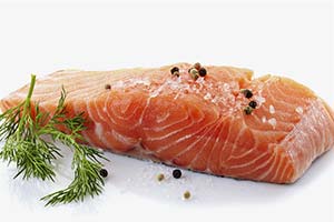 Fresh salmon fillet rich in omega-3