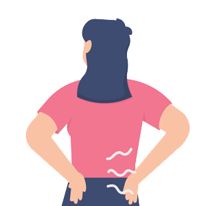 Person experiencing lower back pain