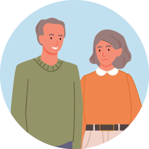 Adults in their sixties